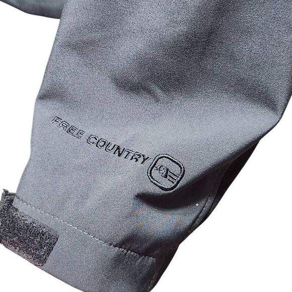 Free Country water resistant jacket gray black zip pockets Large - Picture 4 of 12